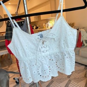 Arie white floral tank